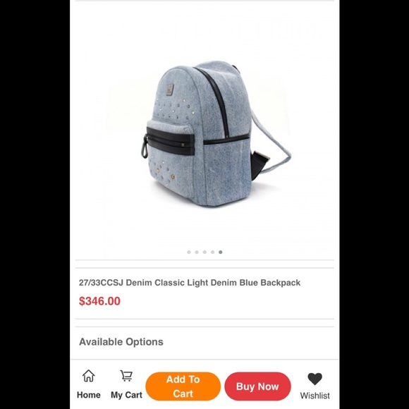 House of Hello Denim Classic Light Blue Backpack - Picture 8 of 8